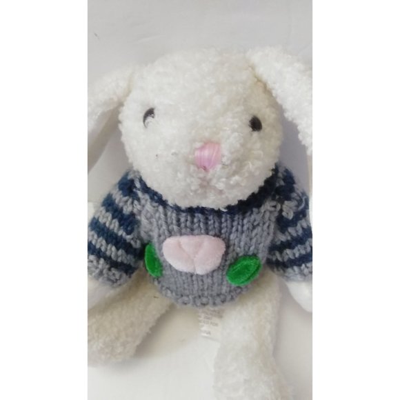Chrisha Playful Plush Vtg. 80s Bunny Rabbit in Sweater 8" Stuff Animal Plush BI - Picture 7 of 8